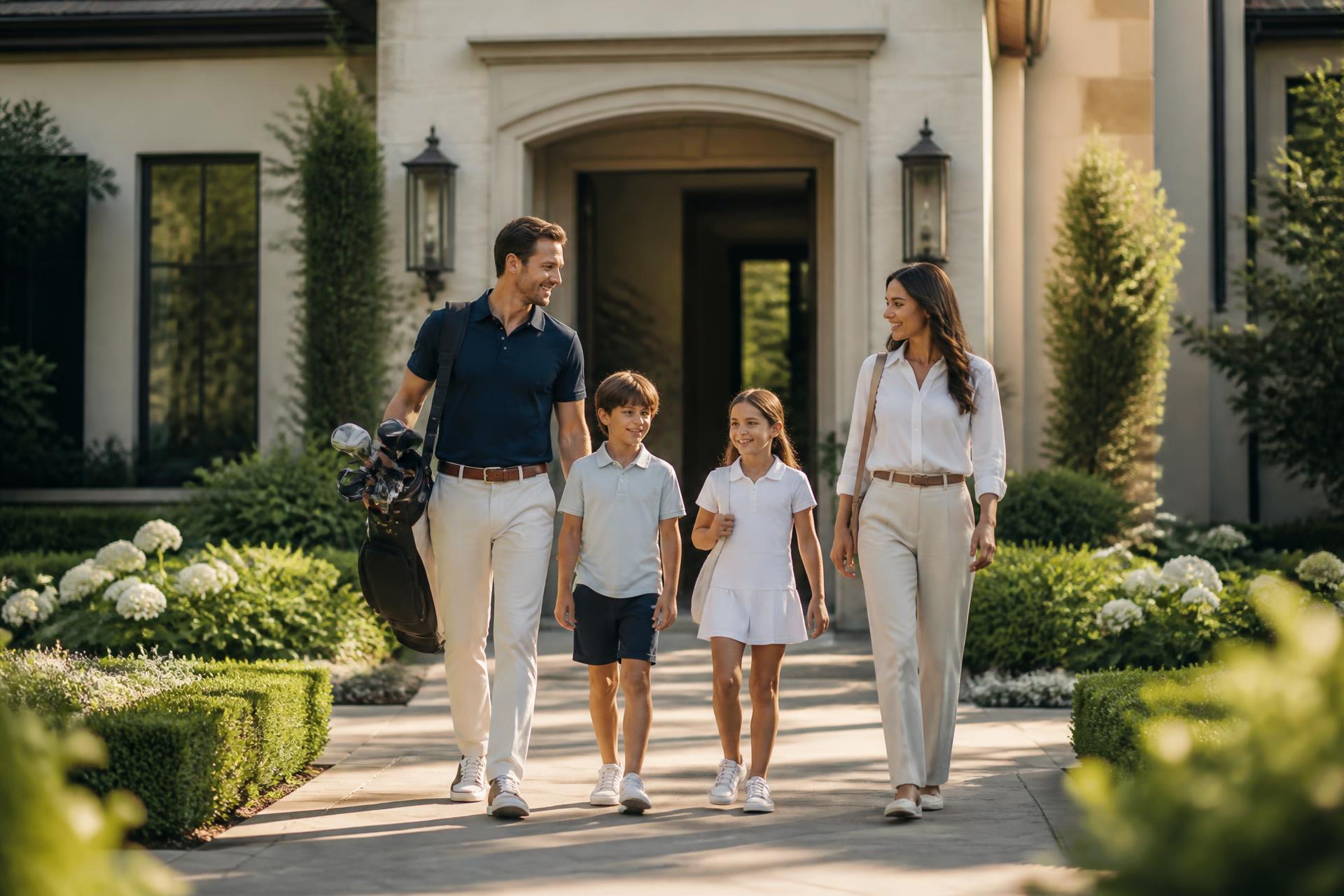 A family enjoying their beautifully maintained home